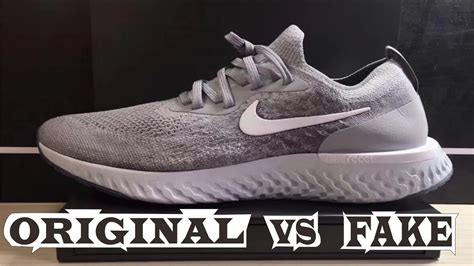 nike epic react flyknit fake vs real|nike epic react flyknit grey.